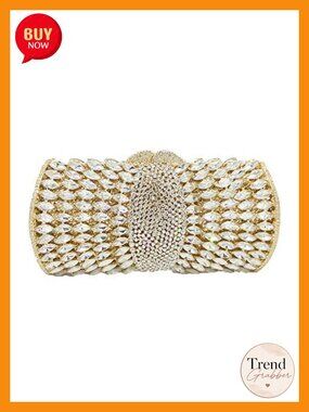 Crystal Clutch Purse - Evening Bags with Spikes, Wedding Party, Rhinestone